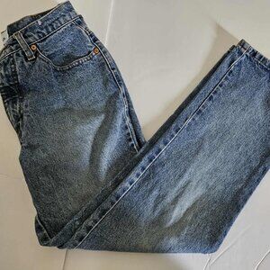 Express Zelda Bootcut Jeans Size 3/4 Short | Classic Blue Denim